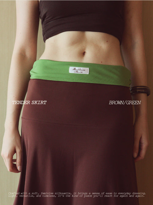 Tender Skirt in Brown/Green