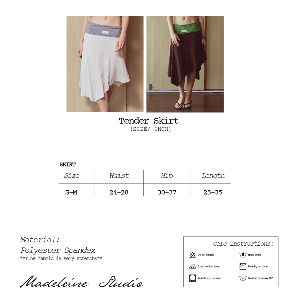 Tender Skirt in White/Gray